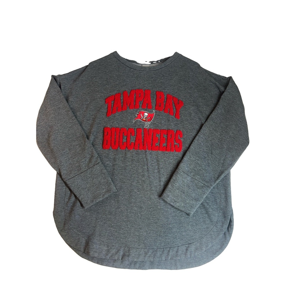 Tampa Bay Buccaneers Sweatshirt Womens 2XL Gray NFL Football Team Apparel
